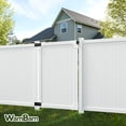 thumbnail image 2 of 6ft H x 4ft W (1 Gate) No Dig WamBam Gate Kit, White Vinyl Privacy Yard Fence Gate with Hardware Included for Yard Fence Kit, Durable Outdoor Gate for Yard or Garden, BLI19111, 2 of 9