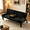 Black02, variant on Gewnee 67 Inch Futon Sofa Bed,PVC Loveset Sofa with Cup Holder,Modern Sleeper Couch Bed for Apartment/Dorm/Small Office.Green