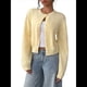 thumbnail image 1 of Suéter Tipo Cárdigan Corto de Larga con Botones y Cuello Redondo para Mujer, Ropa de Punto . Amarillo S, 1 of 9