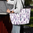 thumbnail image 7 of Xecao Lavender Flowers for versatile beach bag for women includes zipper pockets and waterproof material, ideal for vacations and adventures., 7 of 7