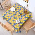 thumbnail image 2 of Yellow Lemon Fruit Leaves Pink Pattern Square Tablecloth,Waterproof Square Table Cover,Wipeable Spillproof Washable Table Cover for Home Kitchen Party Decor 42"X42"(107x107cm), 2 of 6