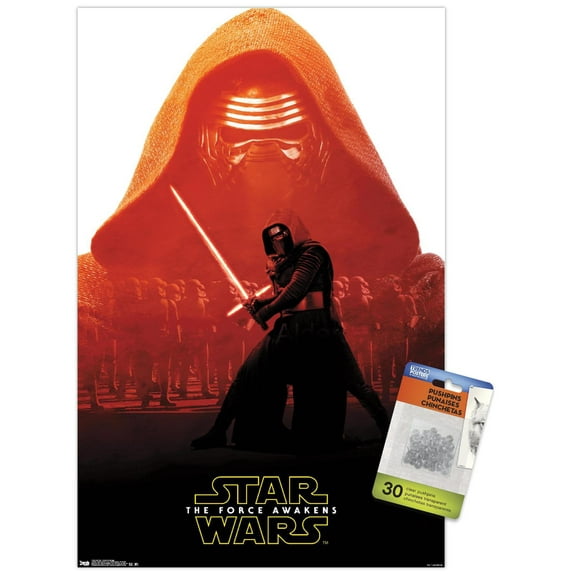 Star Wars: The Force Awakens - Kylo Ren Badge 14.72" x 22.37" Poster, by Trends International