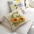 thumbnail image 4 of Monogram Letter G Summer Sunflower Pillow Covers, Floral Decorative Initial 18x18 Inch Throw Pillows for Girls Kids Home Farmhouse Last Name Pillow Case for Sofa Couch Decor, 4 of 5