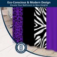 thumbnail image 4 of LVRLVR 1/4 Pcs Wild Animal Leopard Print Fabric Shower Curtain Rug Set - Zebra Print Bath Mat Bathroom Decoration, Red and Black, 70.8" × 70.8", 4 of 5