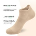 thumbnail image 3 of GlamourGarden Women's Breathable Cotton No Show Sport Socks, Khaki (8 Pack), 3 of 10