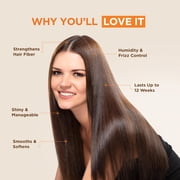 Kativa Brazilian Keratin Hair Straightening Kit – 12-Week Salon Treatment with Argan Oil, Shea Butter & Keratin – Frizz-Free, Silky, Straight Hair – Formaldehyde-Free & Safe for All Hair Types
