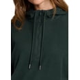 thumbnail image 5 of RBX Active Women's Regular Length Slouchy Fit Ribbed 1/4 Zip Pullover Hoodie Top, 5 of 5