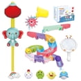 thumbnail image 1 of Bath Toys taseyok para niños pequeños con aerosoles de ducha y tobogán con forma de elefante, 1 of 7