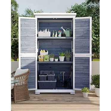 Outdoor Storage Cabinet Black 97x37x165 Cm PP