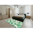 thumbnail image 5 of Ahgly Company Machine Washable Indoor Round Abstract Light Jade Green Area Rugs, 4' Round, 5 of 7