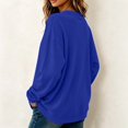 thumbnail image 7 of Stralyhd Womens Sweatshirt Oversized Long Sleeve Crew Neck Sweaters Winter Casual Fashion Pullover Tops Stretchy Loose Outfits Basic Lounge Wear Blue 3XL, 7 of 7
