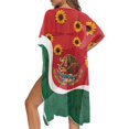 thumbnail image 5 of HELLHERO Sunflower Pattern Bathing Suit Coverups Loose High Quality Fabrics Lightweight Beach Cover Up, 5 of 6