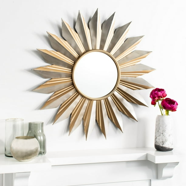 Safavieh Bianca Sunburst Fl Metal Round Mirror Gold Com - Sunburst Decorative Wall Mirror Gold Safavieh Safavieh Bianca Sunburst Fl Metal Round Mirror Gold Com - Sunburst Decorative Wall Mirror Gold Safavieh