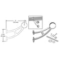 thumbnail image 4 of CRL FRBB15BS Brushed Stainless Bar Foot Railing Bracket for 1-1/2" Tubing, 4 of 4
