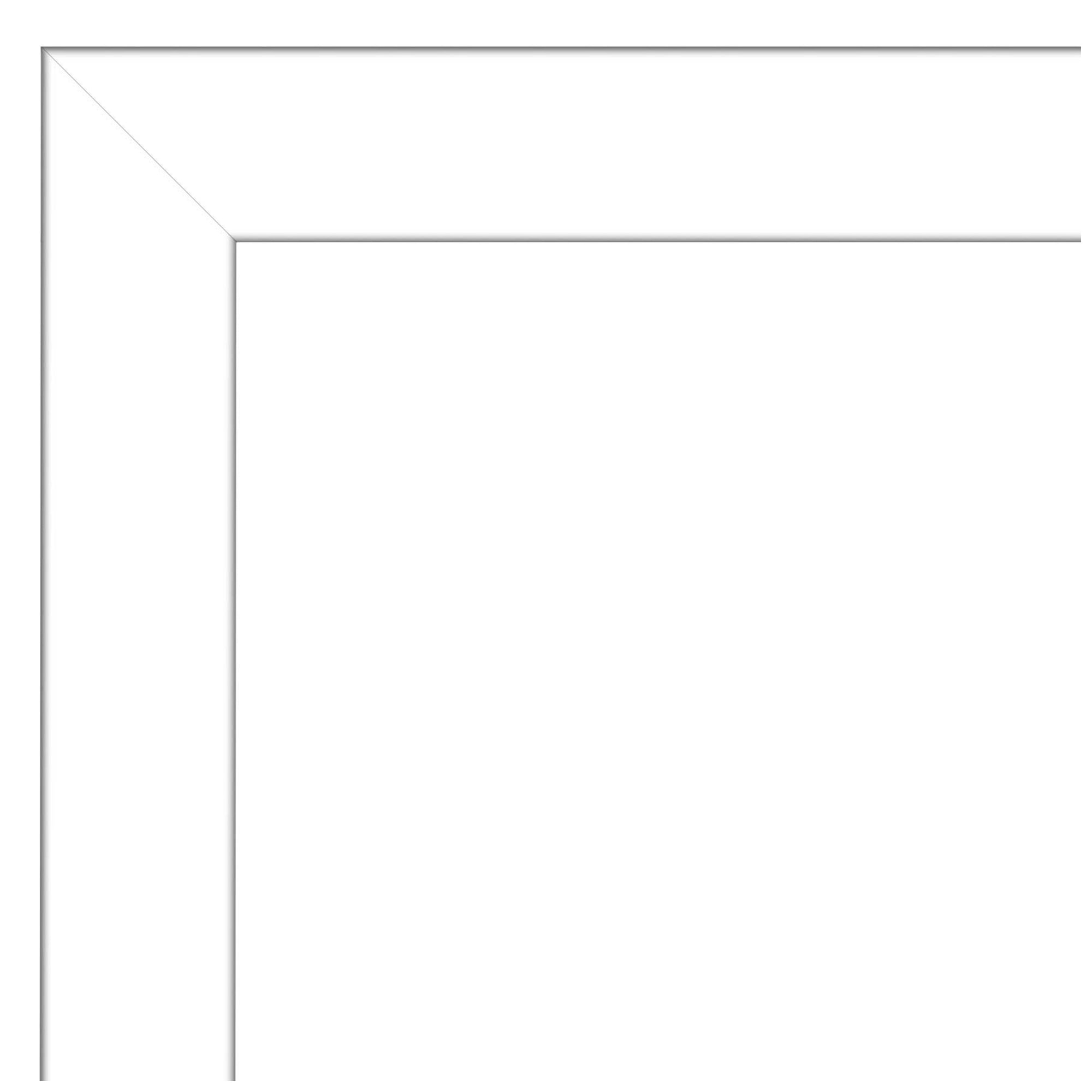 Amanti Art Natural Cork Board Framed Wedge White Bulletin Board 34 in. x 16 in.