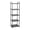Black Oak, variant on Household Essentials 5-Tier Decorative Gray-Toned Shelf with Black Frame, Ashwood Collection