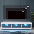 thumbnail image 4 of HOMMPA Adjustable Shelves Television Stands with LED Lights, MDF White, 57 x 15.7 x 12.59 Inches, 4 of 11