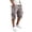 A-Grey28, variant on Mens Teal Camo Cargo Capri Shorts Drawstring Waist Lightweight Outdoor Trunks