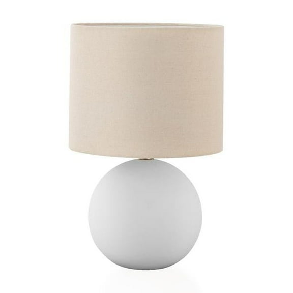 Lighting, 16"H, Table Lamp, Cream Shade, Cream Ceramic, Contemporary