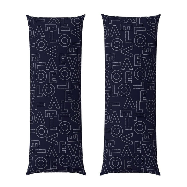 Balery LOVE Funda Protectora para Almohada Corporal de Algodón Hipoalergénico con Cierre(55 x 21 pulgadas), Almohadas No Incluidas