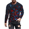 thumbnail image 2 of Nmnitkp Long Sleeve Shirt Trendy and Fashionable Graphic Men's Long Sleeve Shirt Round Neck Cross Print Pullover Top ​​​​​​​​​​​High-Quality and Healthy Fabric Men's Long Sleeve Shirt （Plus Size）, 2 of 5