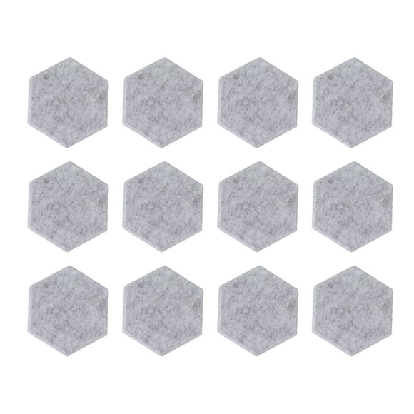 Paneles acústicos hexagonales daixiaolindai 12 Uds 14x12x7cm gris claro