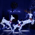 thumbnail image 4 of Costway 3 PCS Christmas Lighted Reindeer Family Set with 255 Cold White LED Lights Stakes, 4 of 10