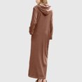 thumbnail image 3 of Defitshape Women's Fuzzy Fleece Robe Ladies Zip Up Thermal Fluffy Bathrobe Hooded Housecoat Soft Winter Maxi Duster RobeThick Warm Long Sleeve Coffee X-Large, 3 of 3