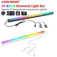 thumbnail image 2 of COOLMOON ARGB LED Strip Light 5V 3Pin/Small 4Pin Diamond Magnetic Colorful Atmosphere Bar Magnetic Computer Light, 2 of 5