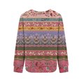 thumbnail image 5 of HLKJKLS Oversized Sweatshirt For Women Star Print Hoodless Long Sleeve Side Split Loose Pullover Sweatshirt Pink S-3Xl, 5 of 5