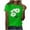 Green, variant on Womens Daisy Graphic T Shirt Spring Summer Fashion Tops Ladies Casual Crewneck Short Sleeve Basic Tee Tunic Blouse