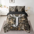 thumbnail image 2 of Castle Fairy Personalized Initial Alphabet J Bedding Comforter Set 7-Piece for Boys Girls,Botanical Tree Branches King Bedding Sets,Jungle Animal Deer Ultra Soft Bed Sheets,Lightweight Room Decor, 2 of 8