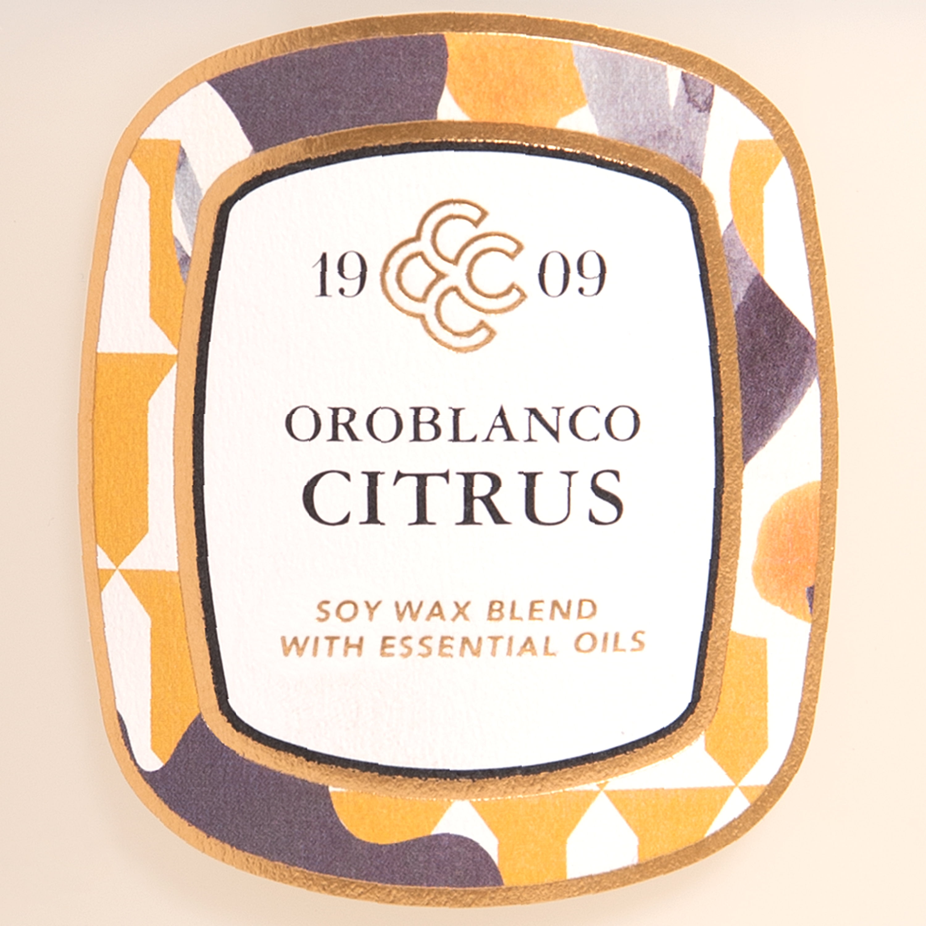 Colonial Candle 1909 Oroblanco Citrus Scented Jar Candle, 3 Wick, 20 oz, 80 Hours Burn, Fruity