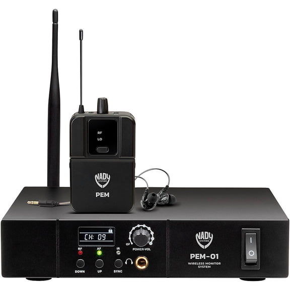 Nady UHF 16-Channel Wireless Professional In-Ear Monitor System - PEM-01