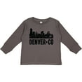 thumbnail image 3 of Inktastic Denver Colorado Skyline Grunge Boys or Girls Long Sleeve Toddler T-Shirt, 3 of 5