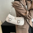 thumbnail image 5 of Yucurem Women Retro Commuting Bag Double Pockets Pu Leather Chic Hobo Bag (Beige) Fashion shoulder bag (Beige), 5 of 10