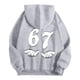 thumbnail image 4 of MHFRRA Sudadera con Capucha Estampada, Suave y Holgada, Ideal para Uso Informal y Actividades Al Aire Libre, con Tejido y Diseño Cómodos Gris claro, 4 of 6