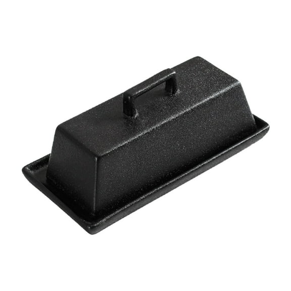 Gymnture Ceramic Butter Dish with Lid and Tray - Black