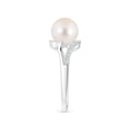 thumbnail image 3 of ANGARA Freshwater Cultured Pearl Ring with Bypass Shank in 14K White Gold for Women | June Birthstone, Birthday, Anniversary, Jewelry Gift for Women | Pearl Ring, 3 of 8