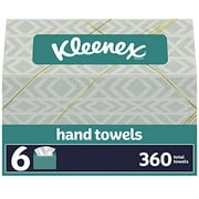 Kleenex Hand Towels, Single-Use Disposable Paper Towels, 6 Boxes, 60 Towels Per Box (360 Towels Total)