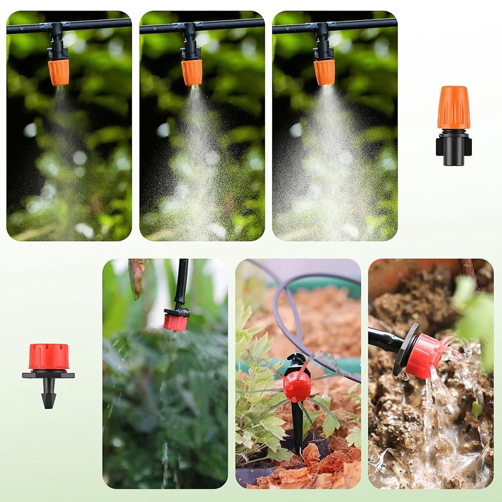 100 FT+49FT Garden Watering System, 149Pcs Drip Irrigation Kit, Smart Automatic Irrigation System, Adjustable Water Flow Control, Suitable for Garden, Farmland and Greenhouse
