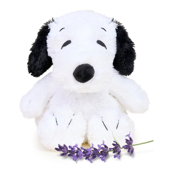 Un animal de peluche calienta a Snoopy, apto para microondas y pesado