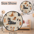 thumbnail image 2 of CURLYOOT Cute Dog Funny Animals Puppy Dog 5.2ft Round Rug for Living Room, Large Washable Area Rug, Non Slip Floor Mat Indoor Rugs for Bedroom, Dining Room, Offices, Entryway, 2 of 7