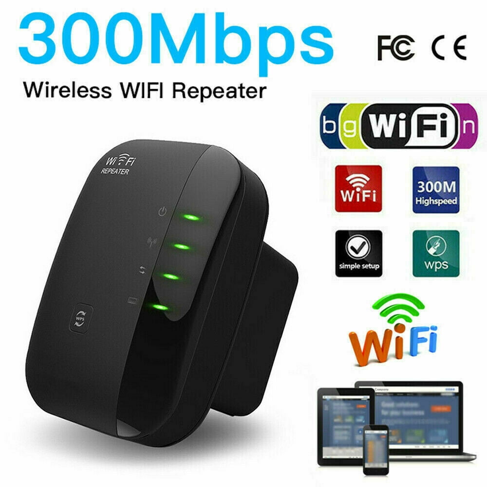 300 Mbps WiFi Signal Range Booster Network Extender Amplifier Internet Repeater 