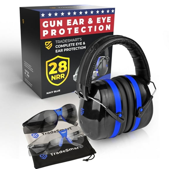TradeSmart Eye & Ear Protection for Shooting, NRR 28 Range Kit