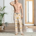 thumbnail image 5 of Vsdgher Cute Bee Gnome Print Mens Pajama Pants Sleep & Lounge Pants, PJ Bottoms With elastic waistb and Pockets, 5 of 5