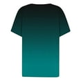 thumbnail image 5 of CFLVAEK Plus Size Womens Tshirt 3x Casual Short Sleeve Tshirts Loose Fit Button V Neck T Shirts Fashion Gradient Graphic Tees Green XXL, 5 of 6