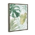 thumbnail image 3 of Layered Tropical Botanical Leaves Botanical & Floral Graphic Art Luster Gray Framed Art Print Wall Art, 3 of 6