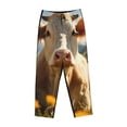 thumbnail image 4 of Daiia Sunflower Cow Pasture Women's Sleep Pant with Pockets and Drawstring,Pajama Pants-Large, 4 of 9