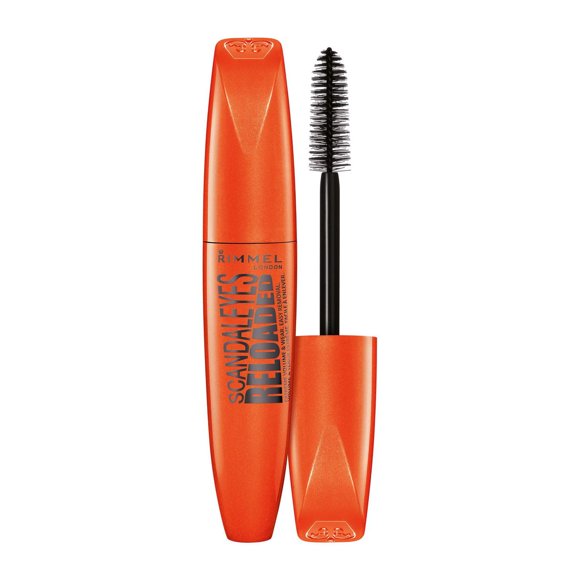 Rimmel Scandaleyes Reloaded Mascara, Clean and Vegan Formula for Clump-Proof Application and up to 24 Hours of Wear, 100% Cruelty-Free, Extreme Black